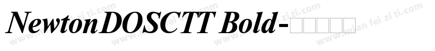 NewtonDOSCTT Bold字体转换